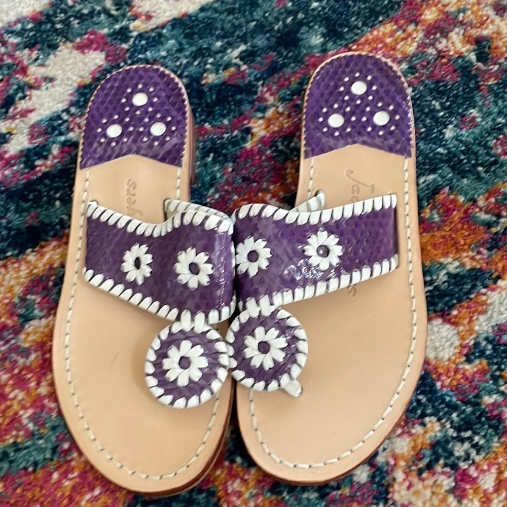 Jack Rogers purple sandals